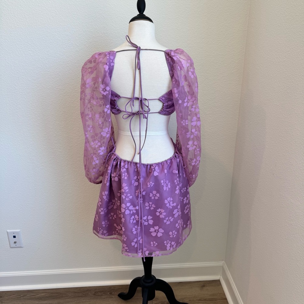 NWT Urban Outfitters Purple Floral Dress Size Medium - Picture 8 of 15